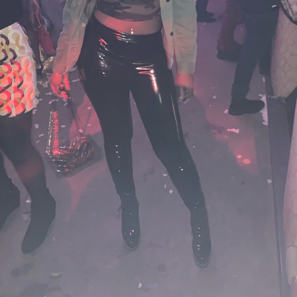 Black Latex Pants
